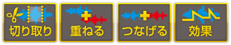 音楽フィアルを切り取り・重ねる・つなげる・効果をつける